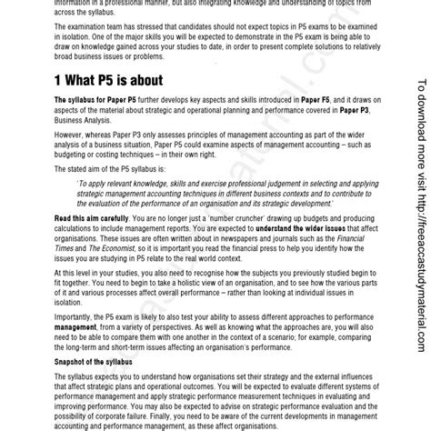 ACCA P5 Advanced Performance Management Study Text