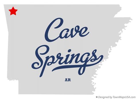 Map of Cave Springs, AR, Arkansas