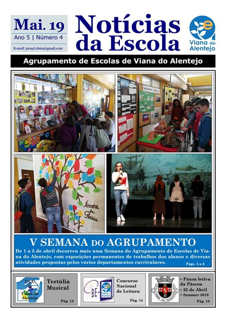 Notícias Da Escola Edição Maio 2019 By Notícias Da Escola Issuu