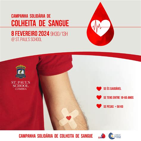 St Paul s School promove Campanha Solidária de Recolha de Sangue St