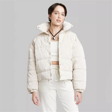 Wild Fable Iridescent Shine Duvet Puffer Jacket