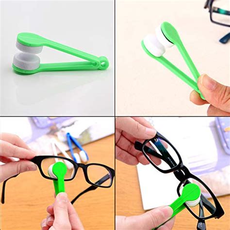 Vinbee 20 Pcs Eyeglass Cleaner Mini Sun Glasses Eyeglass Microfiber Spectacles Cleaner Brush