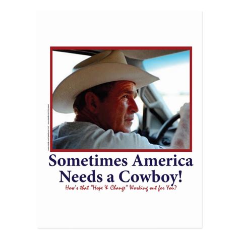 George W Bush In Cowboy Hat Postcard