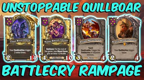 Unstoppable Quillboar With Golden Titus Hearthstone Battlegrounds