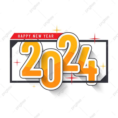 New Year Lettering Vector Art Png Happy New Year 2024 In Lettering