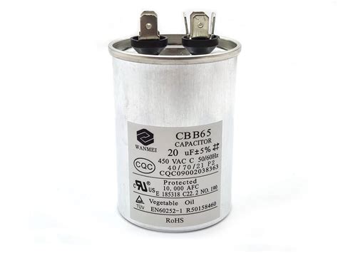 Universal Air Conditioning Compressor Start Up Capacitor Cbb65a 1 20uf 450vac 50 60hz C S2 P2