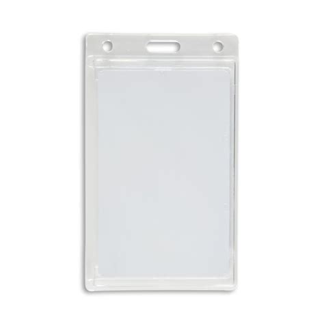 Vertical Hard Plastic Badge Holder - 50 Pack - IDville