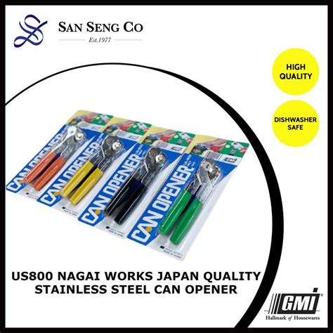 San Seng Gmi Nagai Works Made In Japan Stainless Steel Can Opener