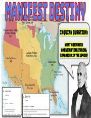 Manifest Destiny And American Territorial Expansion In The S