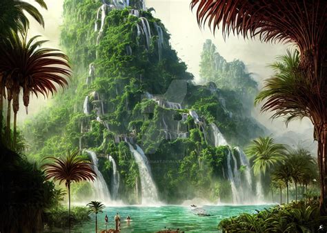 paradise island  matatabiart  deviantart