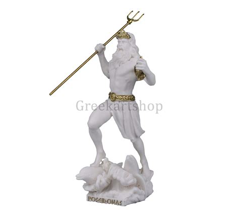 Poseidon Greek God Of The Sea Neptune Statue Sculpture Etsy