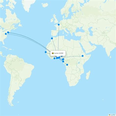 Lome LFW Flight Routes Destinations Flight Routes