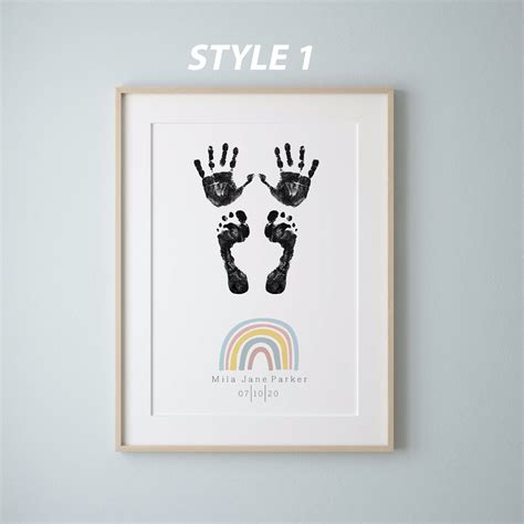 Personalised Baby Hand And Footprint Kit Baby Keepsake Print Etsy India