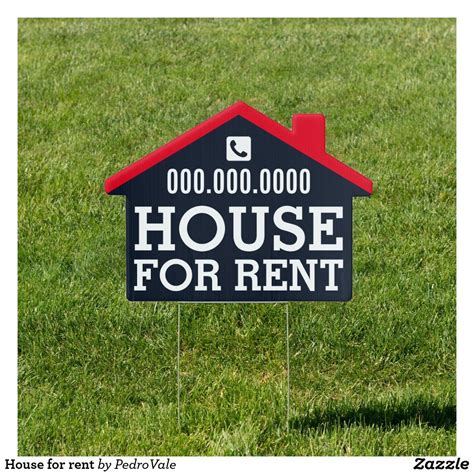 House For Rent Sign Zazzle