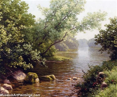 Famous Landscape Paintings River Landscape in Summer