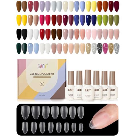 Amazon GAOY 42 Pcs Gel Nail Polish Kit All Seasons Gel Nail