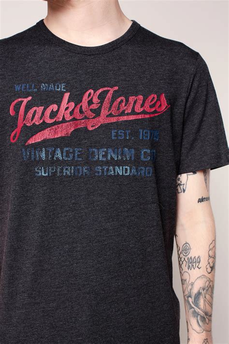 Lyst - Jack & Jones T-shirt in Gray for Men