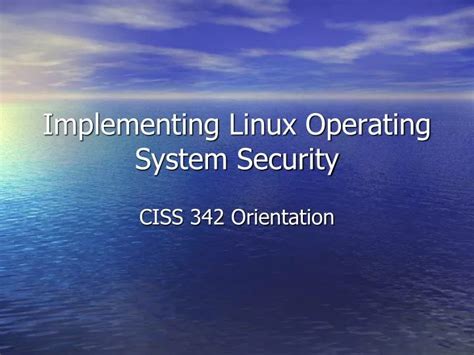 Ppt Implementing Linux Operating System Security Powerpoint