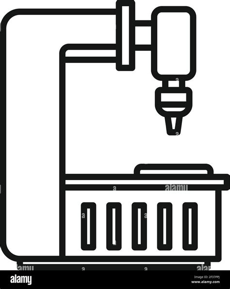 Factory Milling Machine Icon Outline Style Stock Vector Image Art