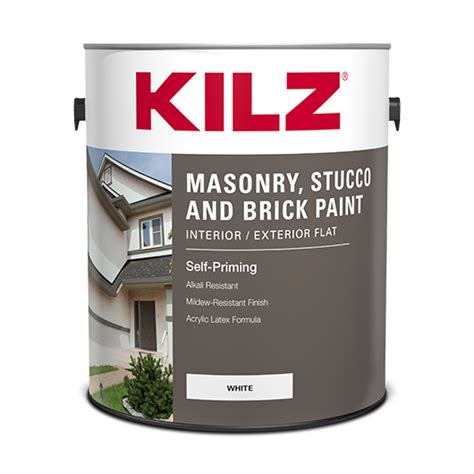 KILZ® Masonry, Stucco & Brick Flat Paint - White | KILZ®