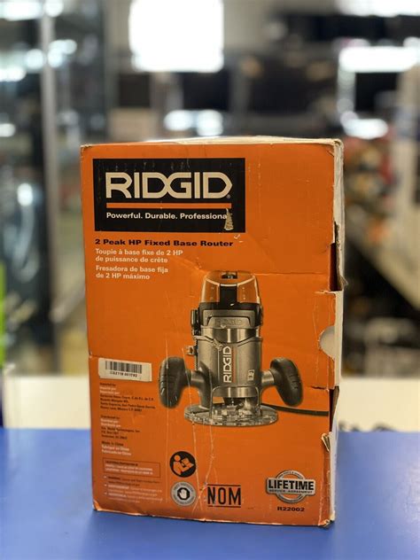 Ridgid 2 Peak Hp Fixed Base Router R22002 Corded Electric 11 Amp