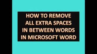 How To Remove All Extra Spaces In Between Words In Microsoft Word Word Tips And Tricks Youtube