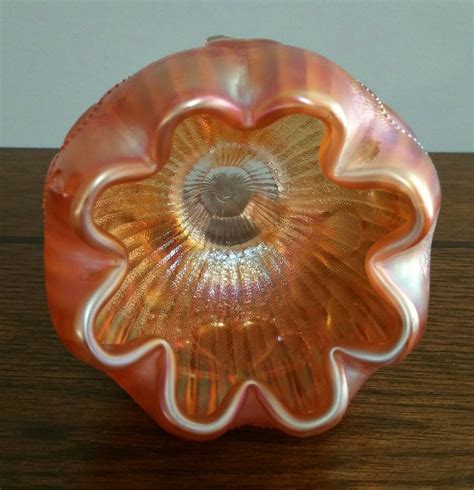 Antique Northwood Marigold Daisy And Plume Carnival Glass