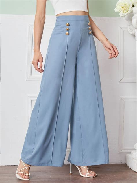 Shein Double Breasted Wide Leg Pants Artofit