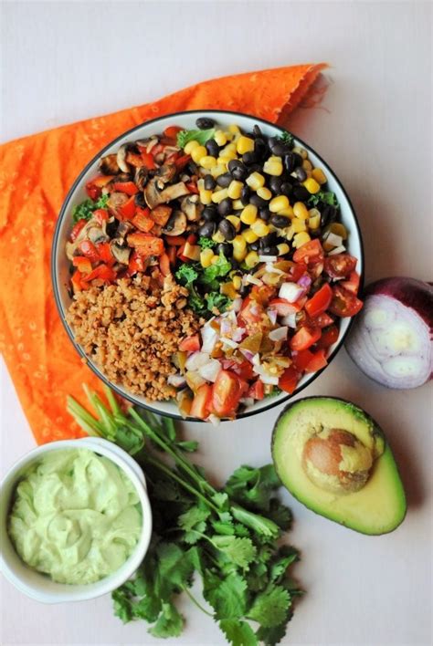 Vegan Burrito Bowl Healthy Bowls Recipes Vegetarian Burrito Vegan