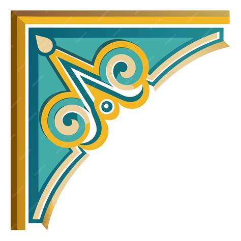 corner design vector elegant  decorative premium ai generated vector