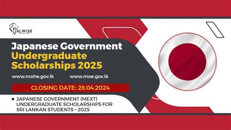 Japanese Government Mext Undergraduate Scholarships For Sri Lankan