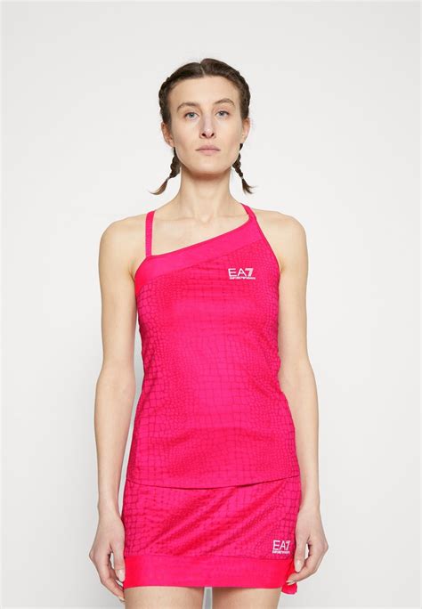 Ea7 Emporio Armani Tennis Pro Freestyle Tank Débardeur Fancy Pink