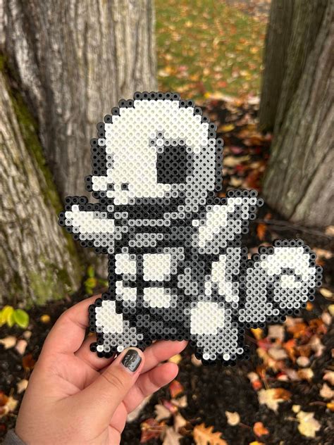 Skeleton Squirtle Pokémon Pixel Art Perler Bead Art