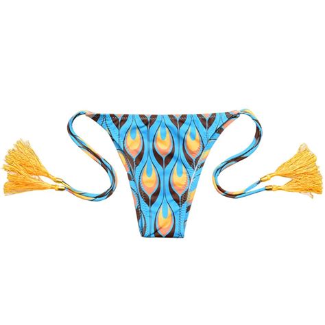 Sexy Tassel Bottoms Thong Women Swimwear Female Bikini Briefs Swim