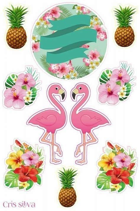 Best Topo De Bolo De Papel Dos Flamingos Para Imprimir Flamingo