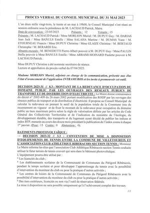 Calaméo Proces Verbal Du Conseil Municipal Du 31 Mai 2023