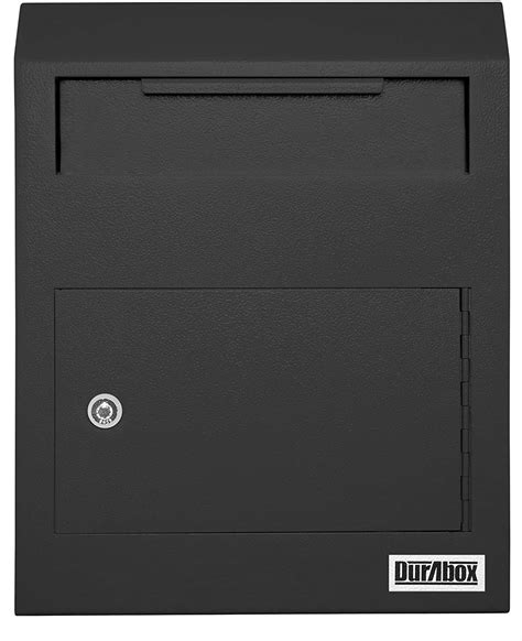 Durabox Lockable Wall Mount Safety Deposit Drop Box Safe Home Key Model W500 Bk Black