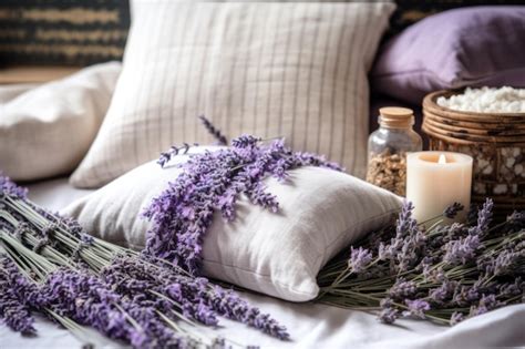 Premium Photo Pillow Filled With Dried Lavender Flowers