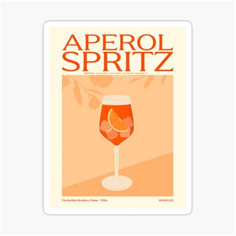 Aperol Spritz Sticker For Sale By MurellosArt Redbubble