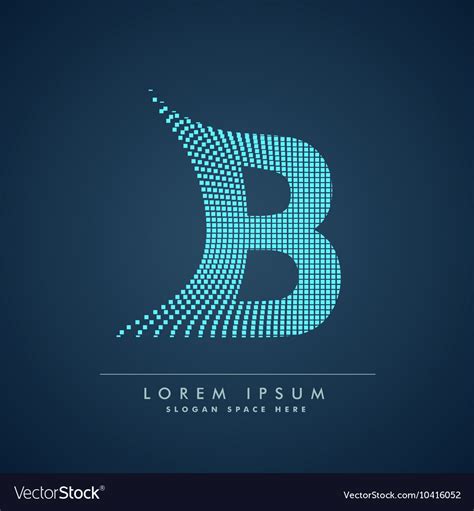 Abstract creative dots logo letter b Royalty Free Vector