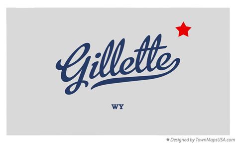 Map of Gillette, WY, Wyoming