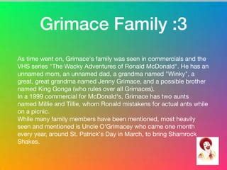 Grimace Presentation | PPT