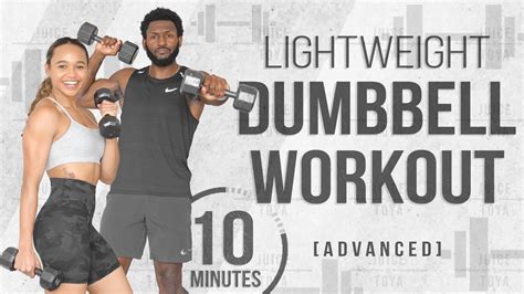 10 Minute Lightweight Dumbbell Workout Advanced Hiit Youtube