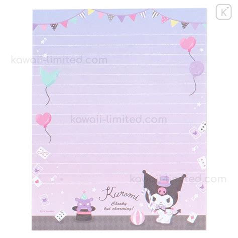 Japan Sanrio Original Letter Set Kuromi Kawaii Limited