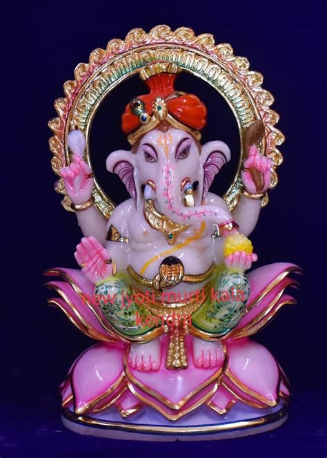 Multicolor Marble Lord Ganesha Statue Packaging Type Cartoon At Rs