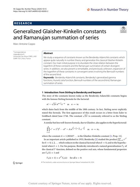 Generalized Glaisher Kinkelin Constants And Ramanujan Summation Of