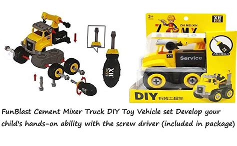 Funblast Diy Dumper Truck Toy With Screwdriver For Kids Building And