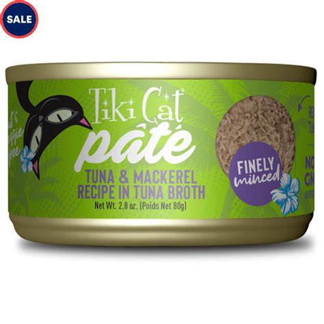 Tiki Cat Luau Ahi Tuna And Mackerel Pate Wet Cat Food 28 Oz Petco