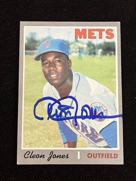 Cleon Jones Topps Signed Autographed Card Hi New York Mets