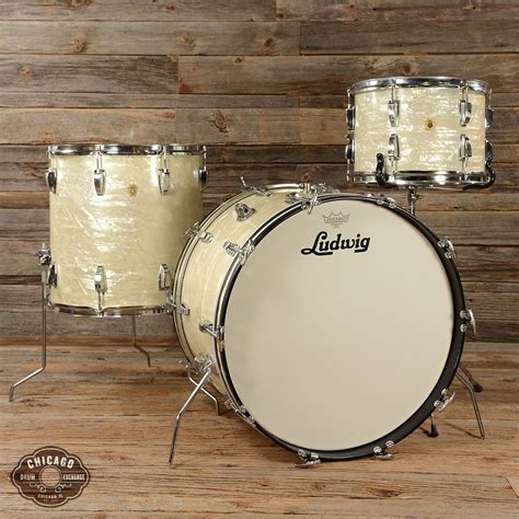 Ludwig Super Classic 131622 3pc Kit White Marine Pearl 1966 Drums